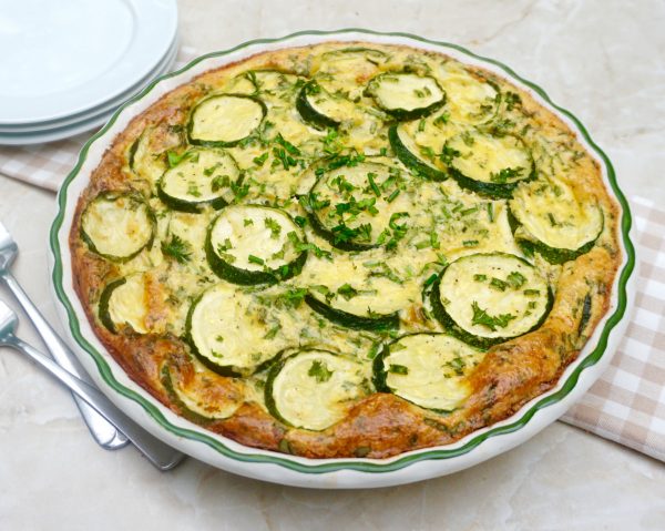 Easy Egg Based Baked Zucchini Herb Frittata Recipe