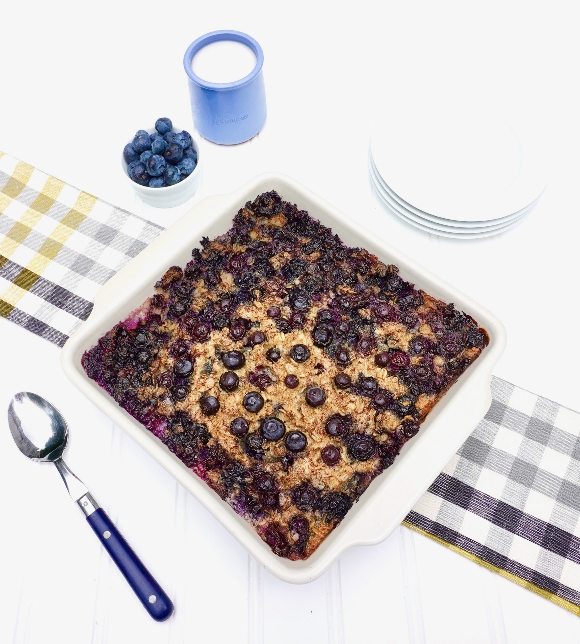 Healthy Blueberry Baked Oatmeal Easy Breakfast Recipe