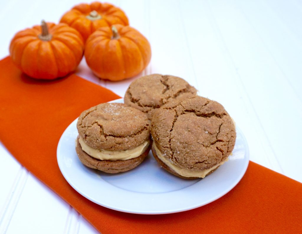 Pumpkin Creme Cookie Sandwiches