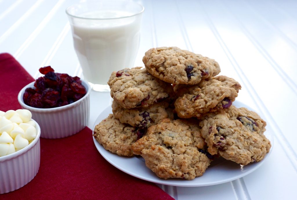 Oatmeal Cranberry White Chocolate Chip Cookies