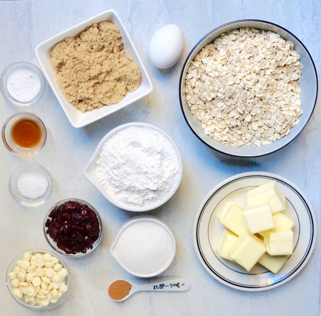 Oatmeal Cranberry White Chocolate Chip Cookies