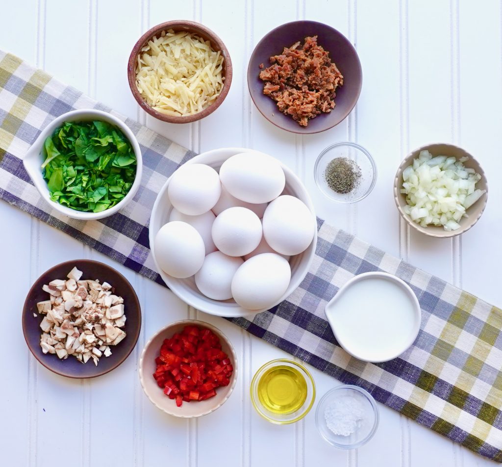 Recipe ingredients shot