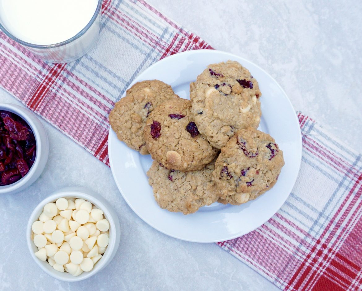 Oatmeal Cranberry White Chocolate Cookies