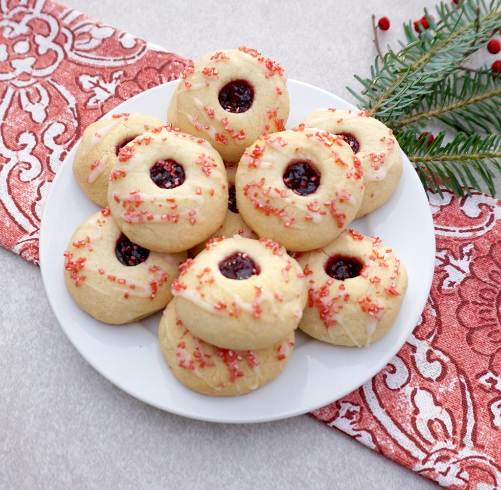 Raspberry Thumbprint Cookies