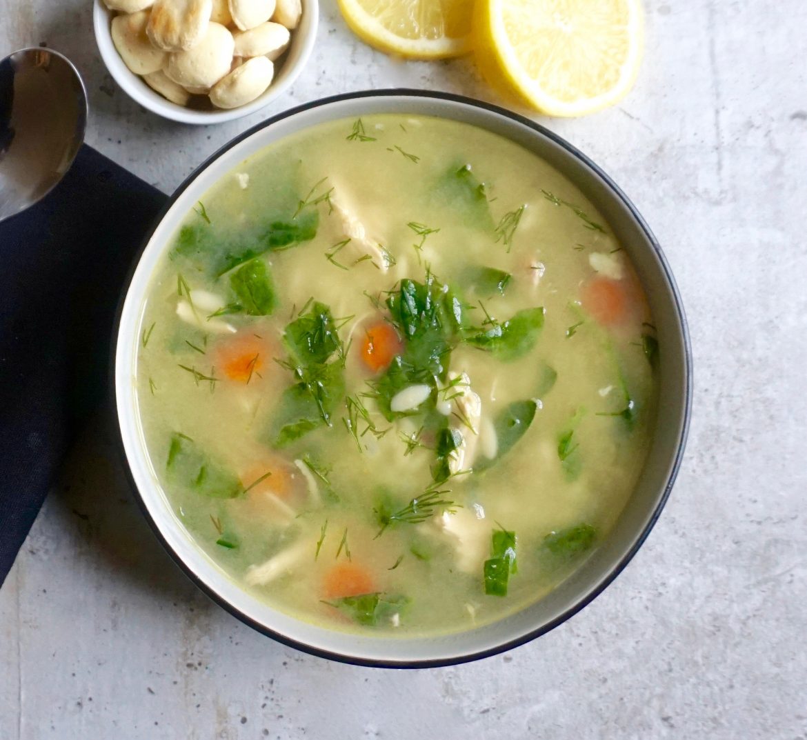 Lemon Chicken Soup is a light and fresh soup made with orzo.