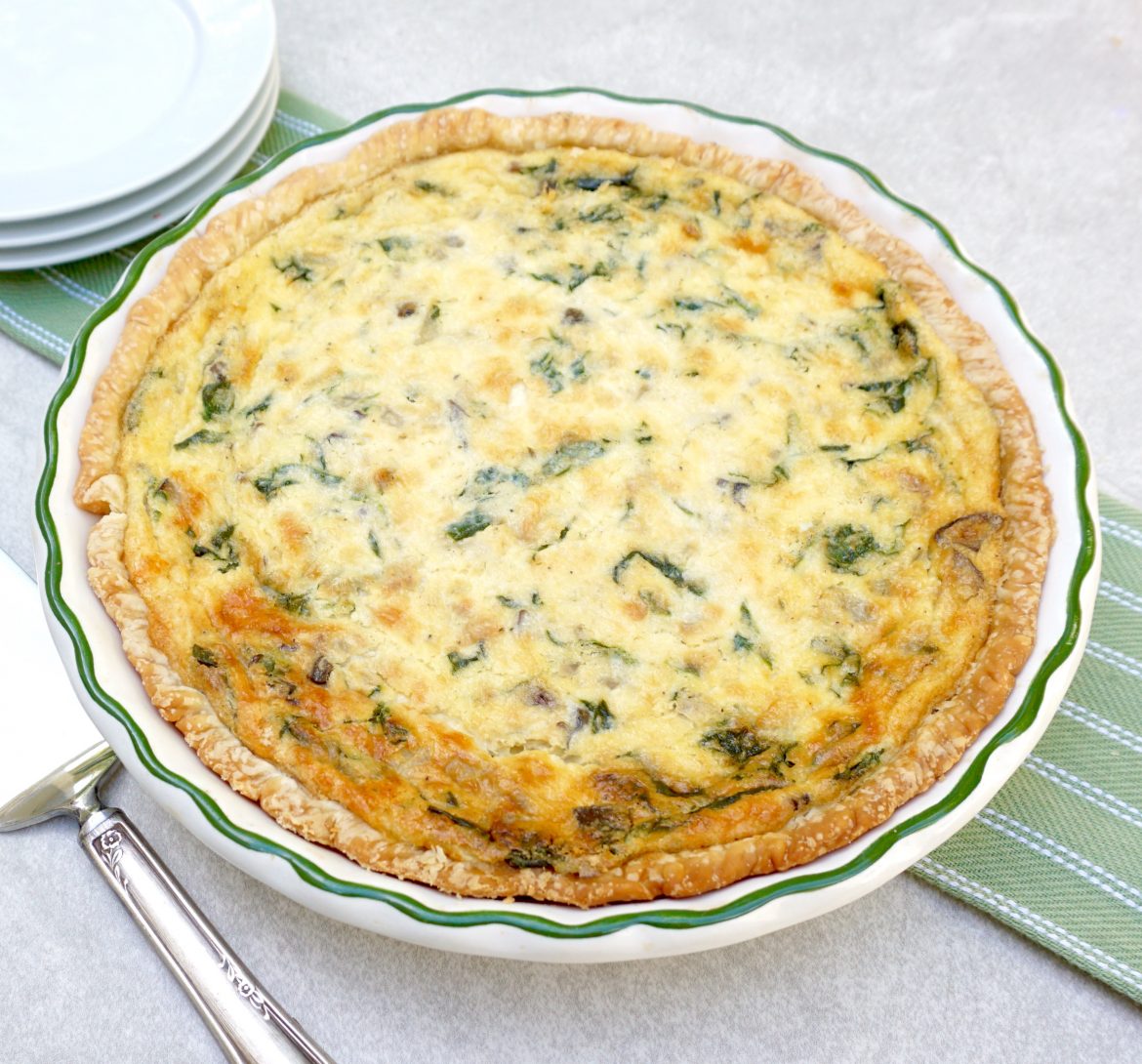 Spinach Mushroom Quiche is the perfect brunch dish