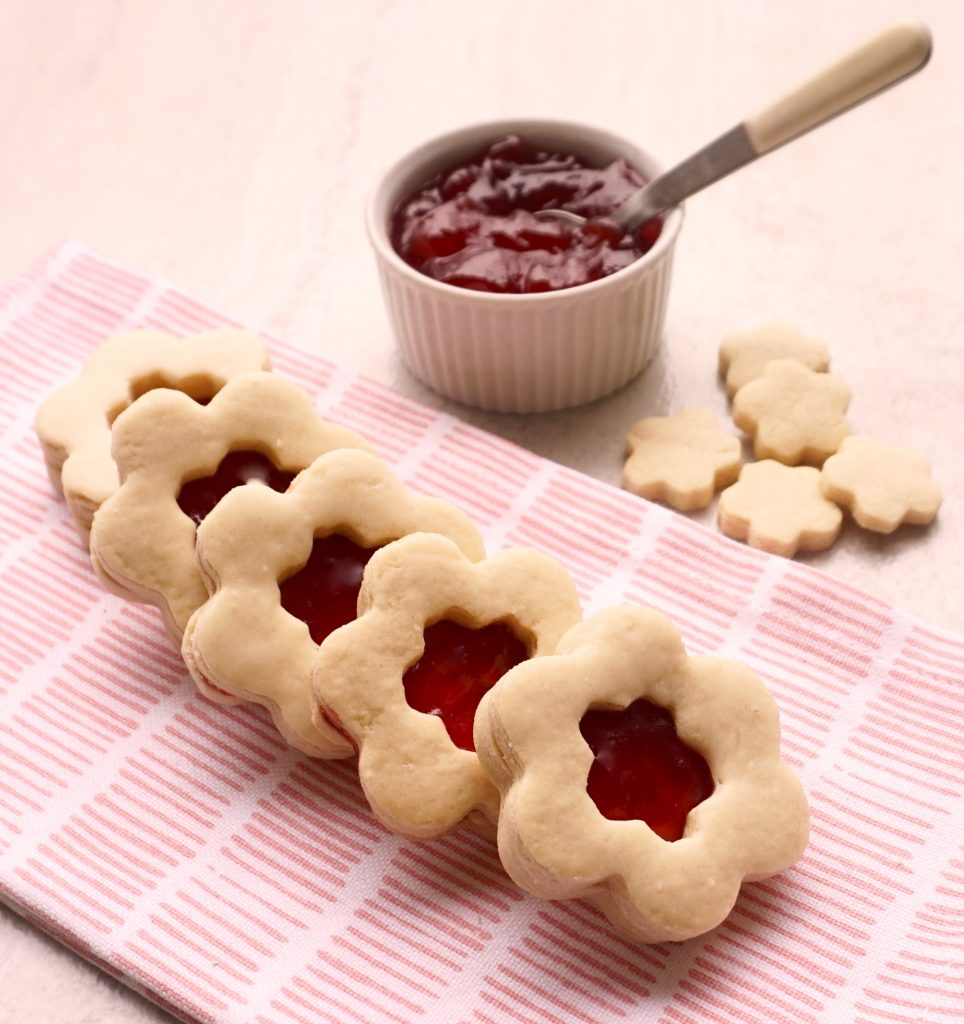 Jam Sandwich Cookies are butter cookies filled with jam