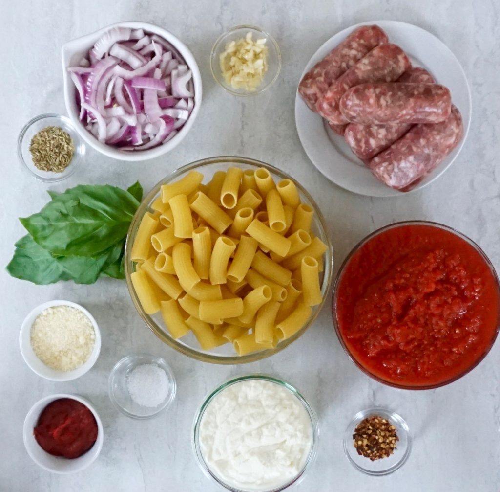 Tomato Sausage Sauce Ingredients