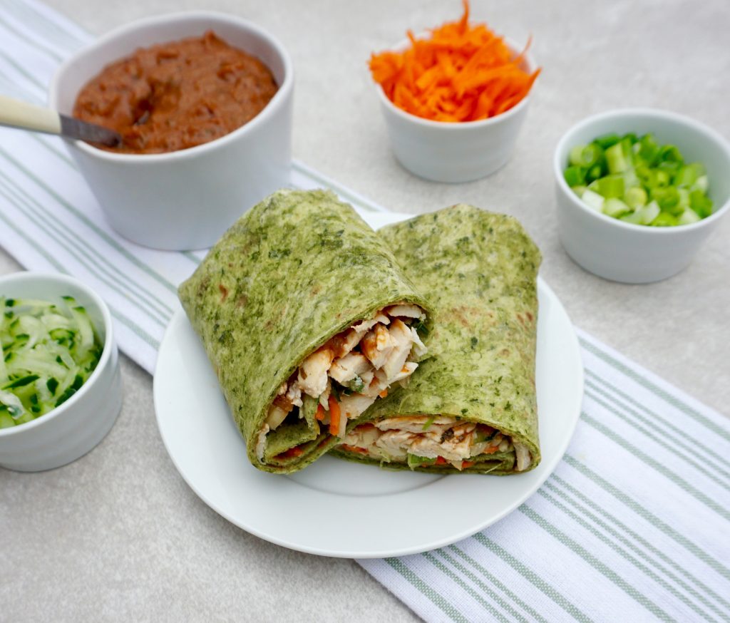 Thai Peanut Chicken Wrap