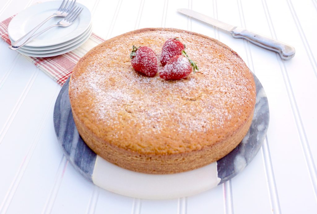 Strawberry Olive Oil Cake