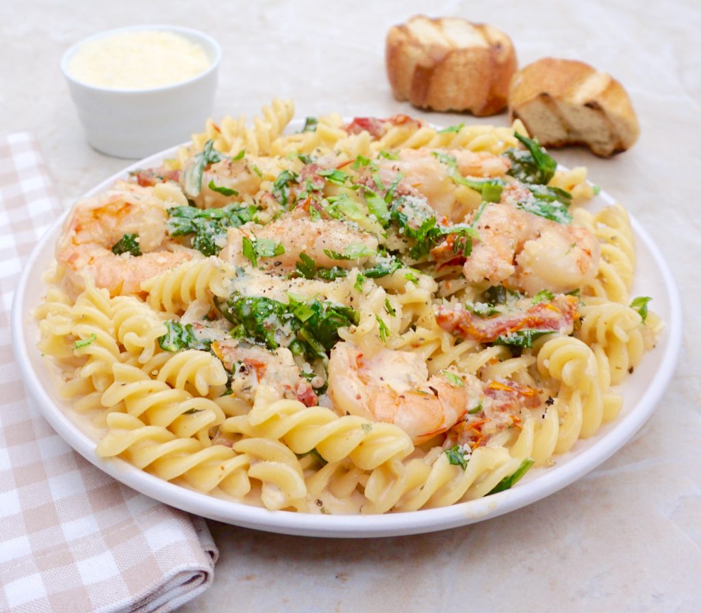 Creamy Tuscan Shrimp Fusilli