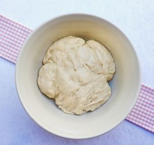 Dough in bowl to rise