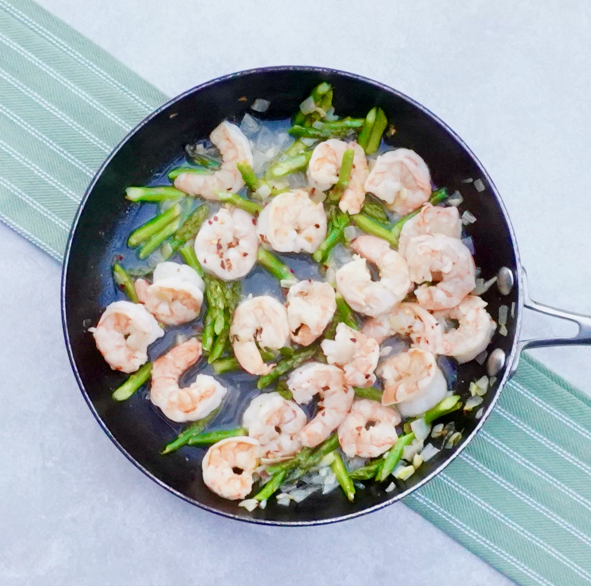 Lemon Shrimp Orzo with Asparagus Pasta Recipe