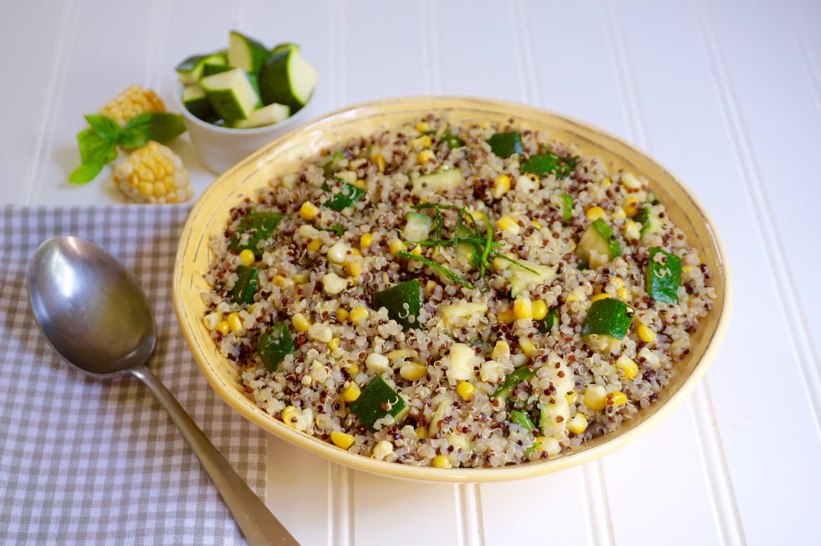 zucchini corn quinoa salad