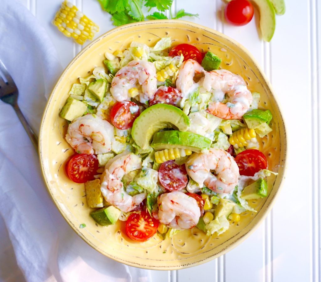 Shrimp Corn and Avocado Salad