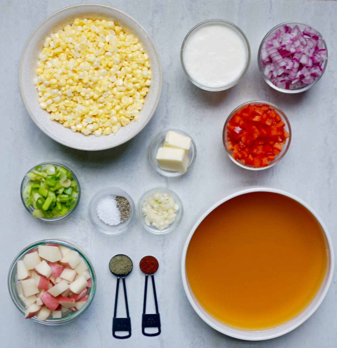 Creamy Vegetarian Red Pepper Corn Chowder Recipe