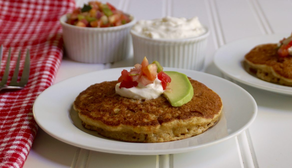 Mexican Corn Cakes are savory pancakes full of fresh corn.