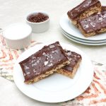 Rice Krispie Treats with Chocolate Chips and Ganache