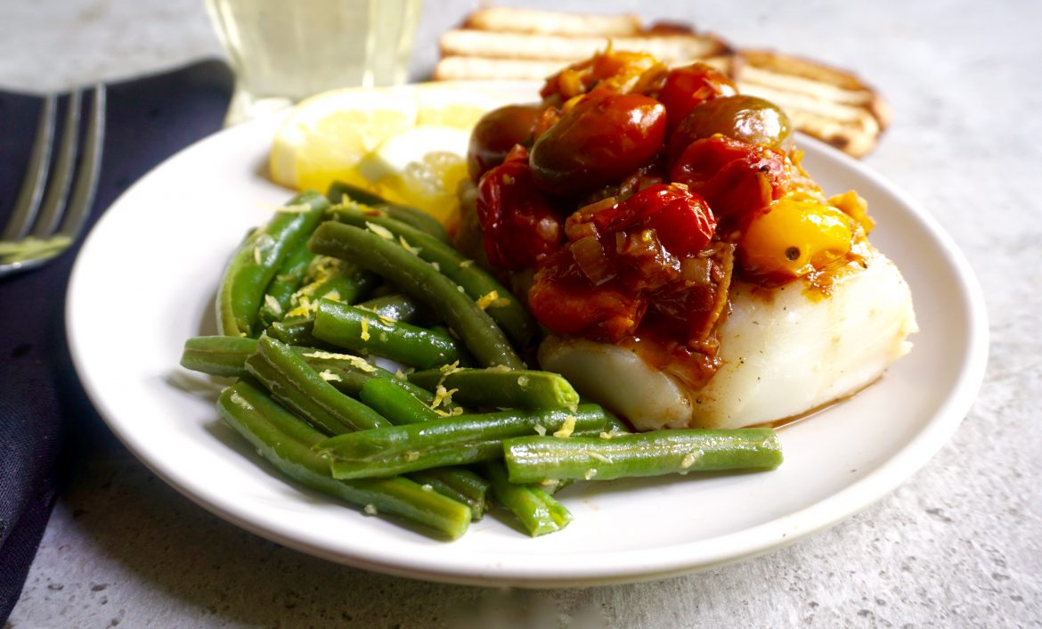 Cod with Tomato Wine Sauce is a healthy, easy weeknight meal
