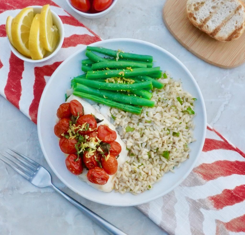 Cod with Tomato Wine Sauce