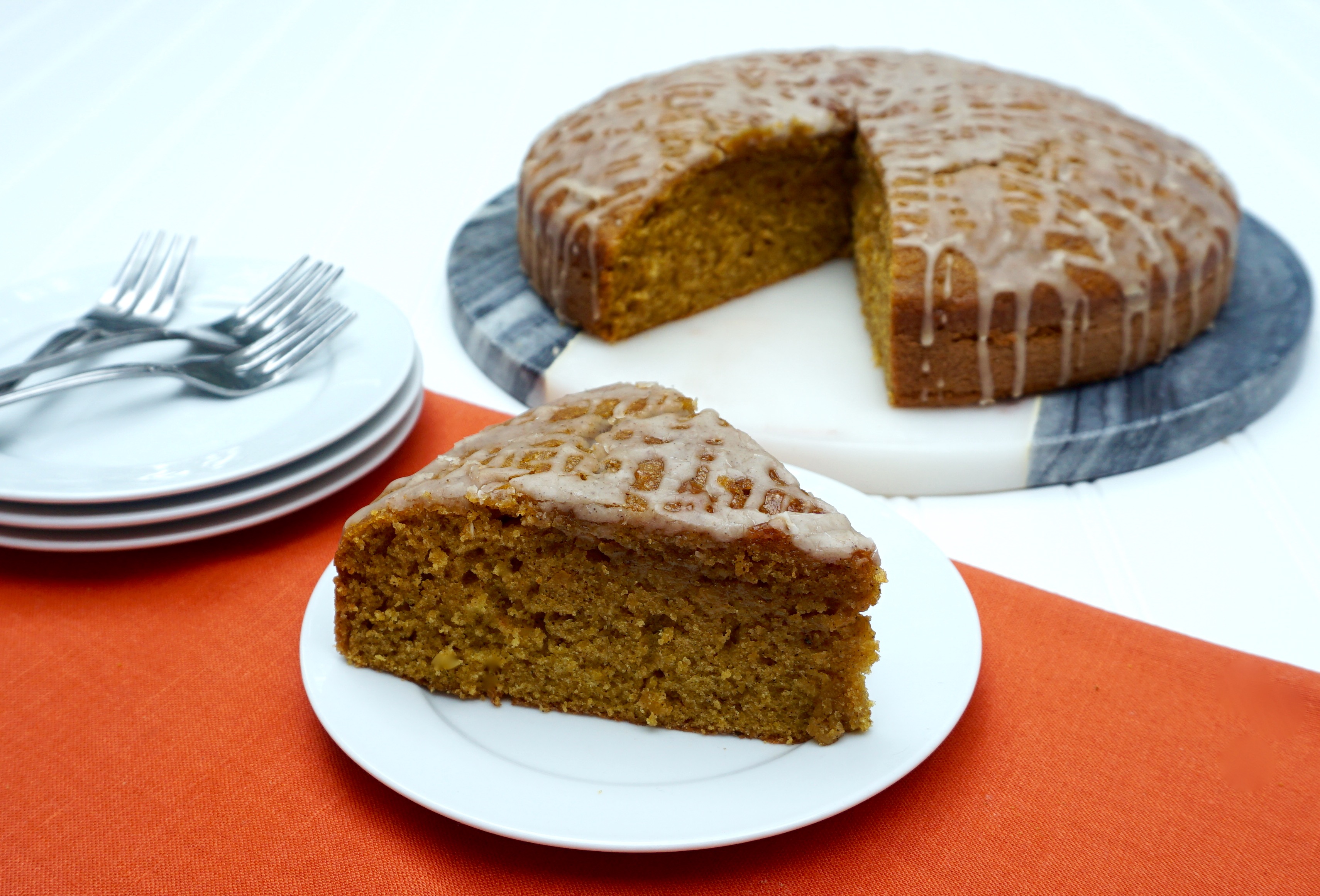 No Mixer Needed Moist Pumpkin Olive Oil Cake Recipe