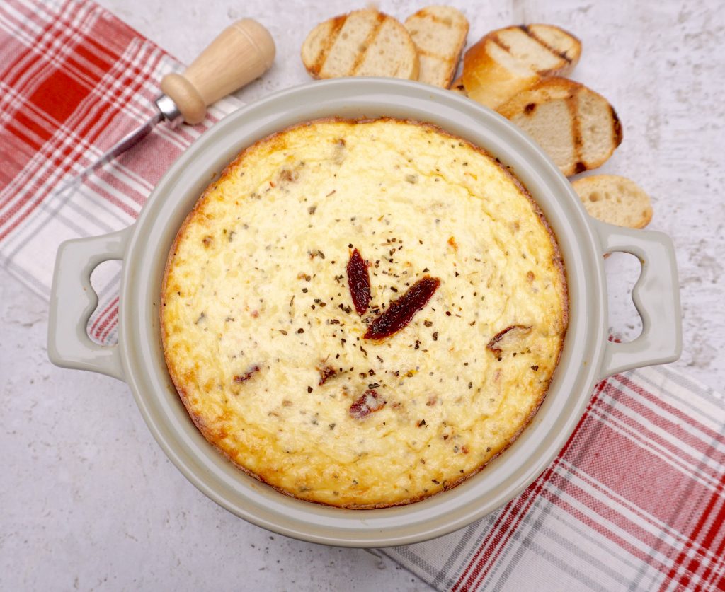 Sun Dried Tomato Baked Ricotta - AnotherTablespoon