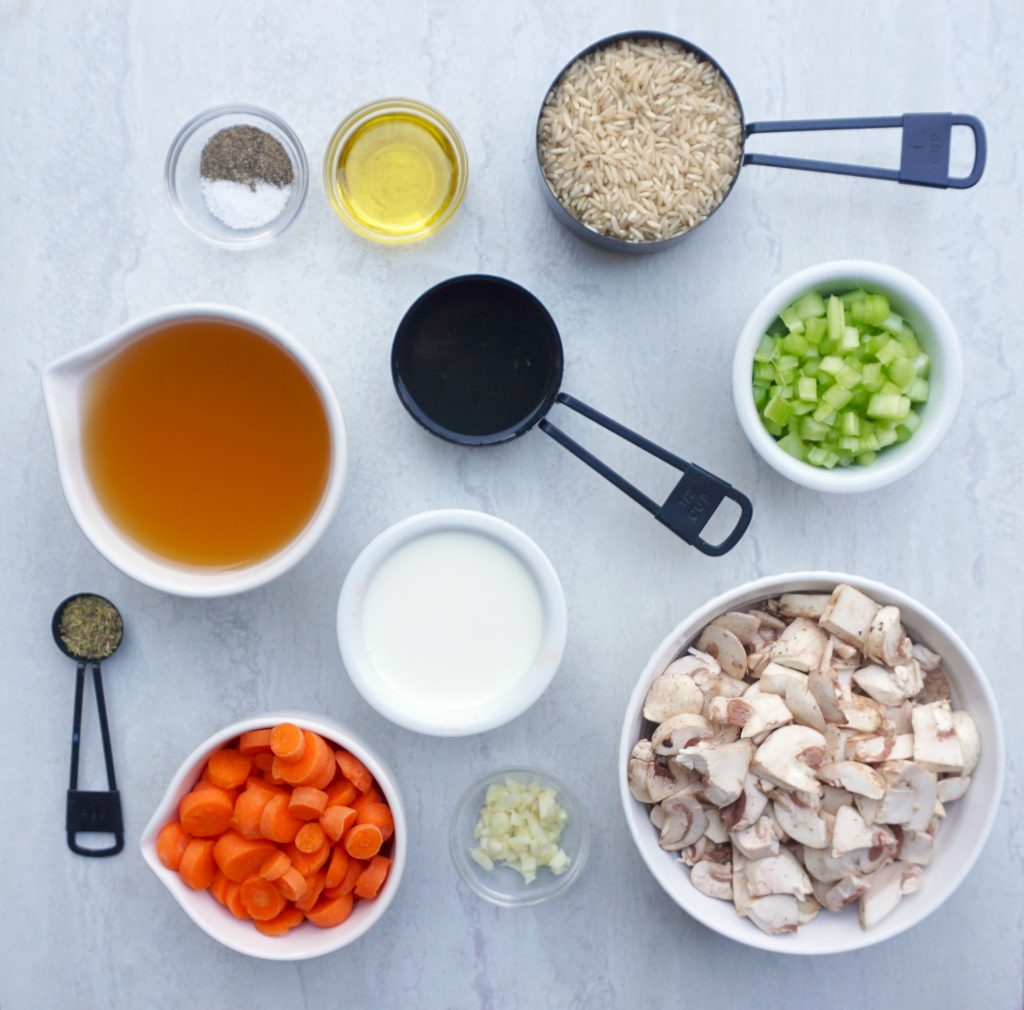 Creamy Mushroom Rice Soup - AnotherTablespoon