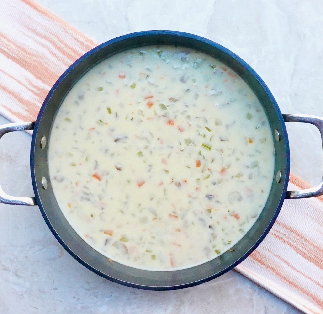 Easy Creamy Mushroom Rice Soup Vegetarian Recipe