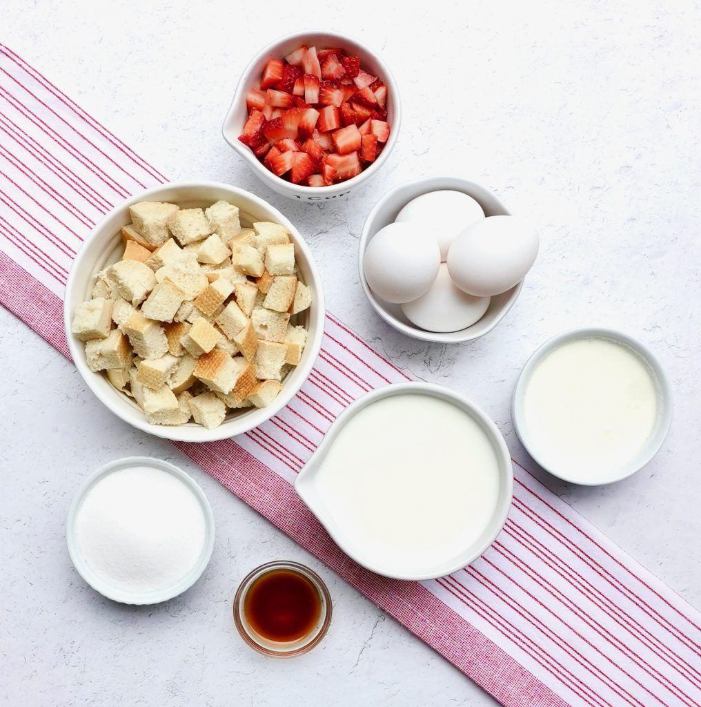 Strawberry Bread Pudding