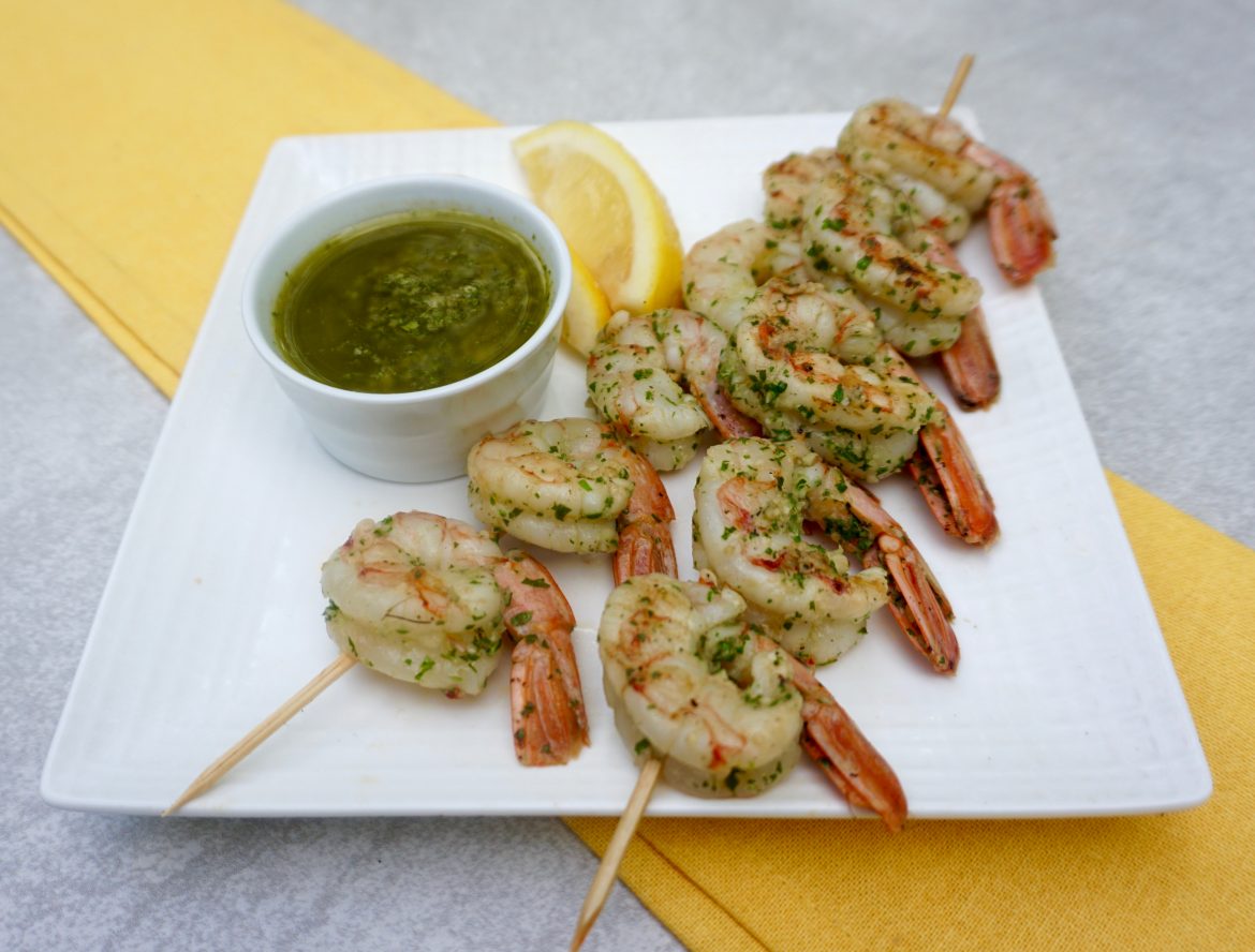Chimichurri Shrimp Skewers