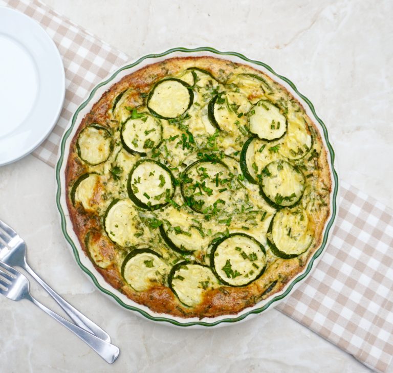 Easy Egg Based Baked Zucchini Herb Frittata Recipe