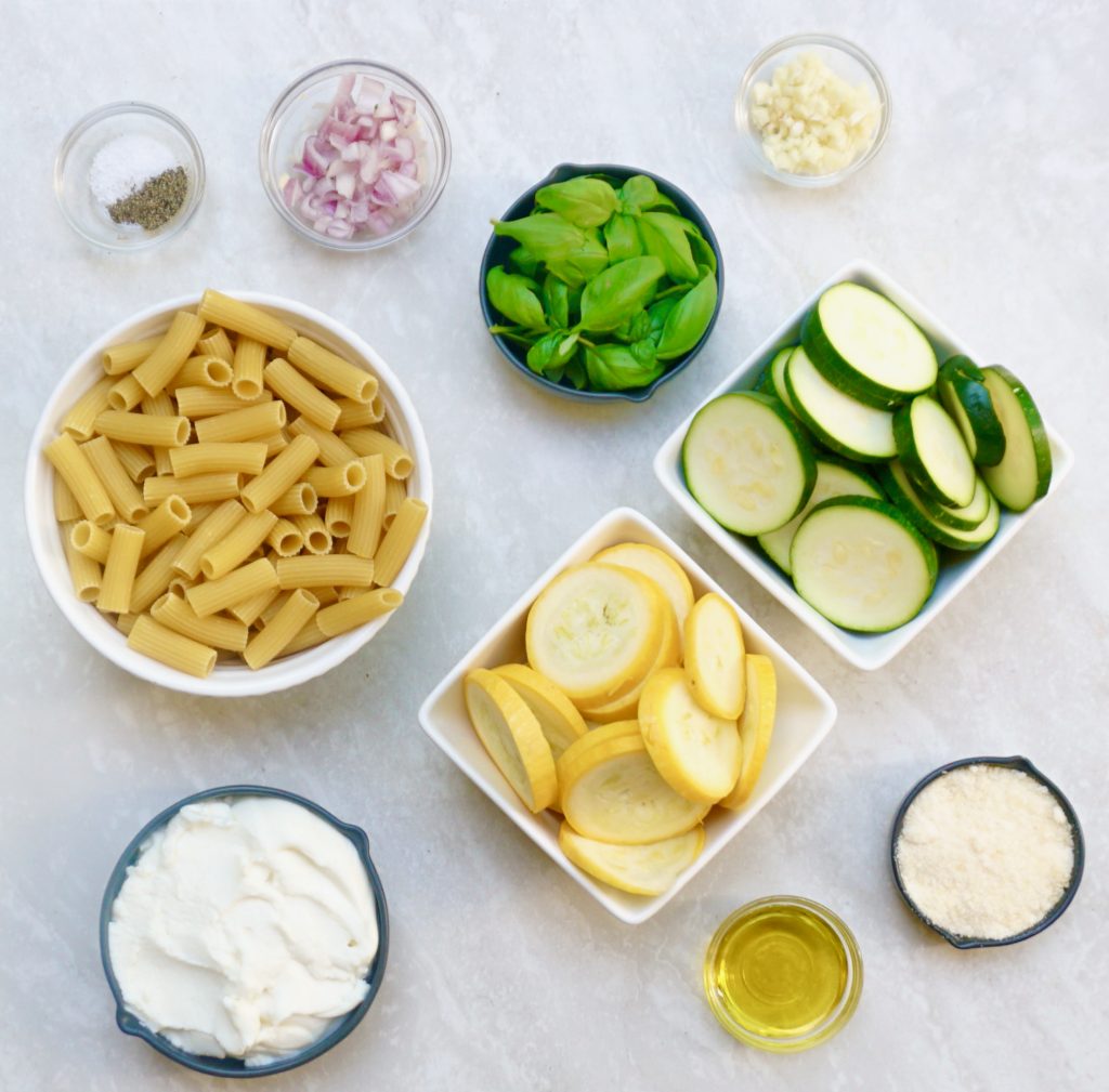 Summer Squash Basil Pasta