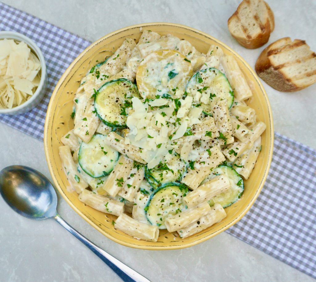 Summer Squash Basil Pasta