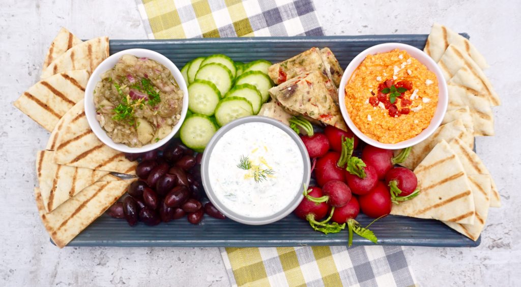 Mezze Dips are vegetarian dips that are easy, and delicious.