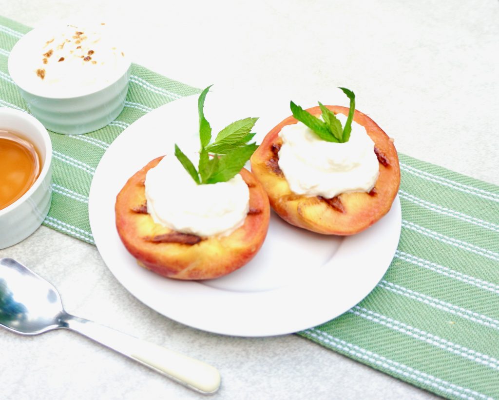 Honey Ricotta Grilled Peaches