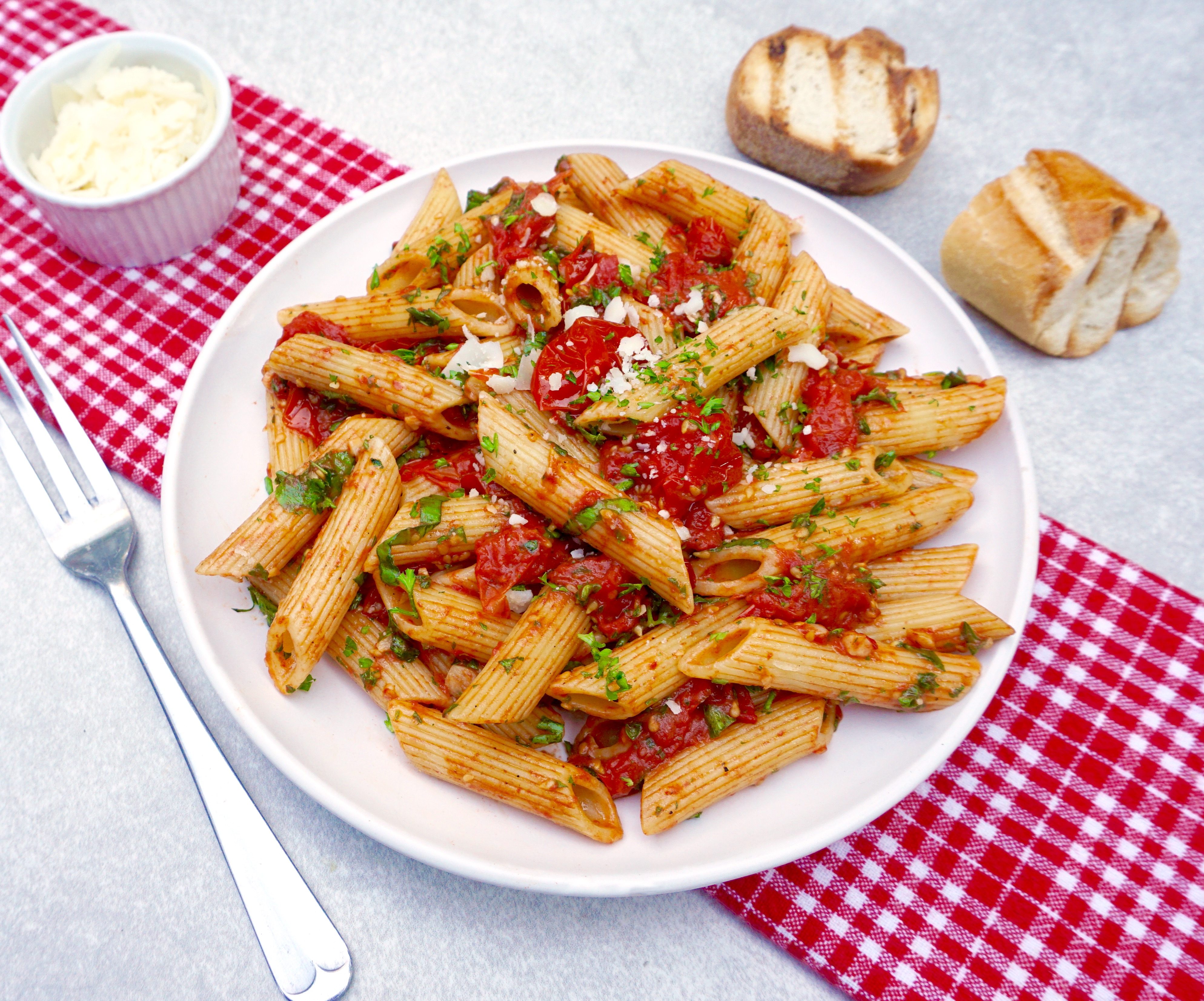 Mini Penne with Cherry Tomatoes Recipe