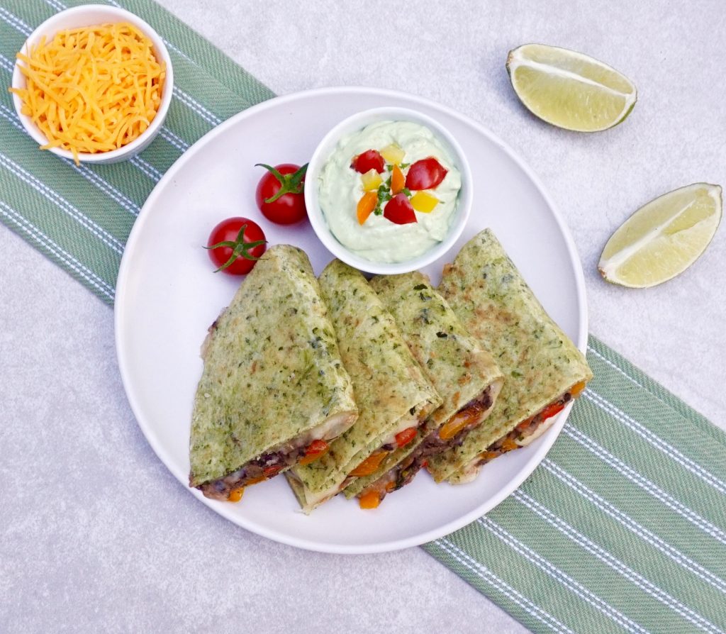 Black Bean Pepper Quesadilla