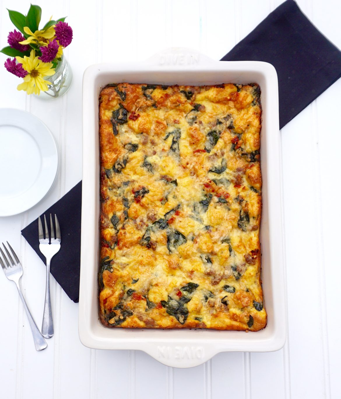 Sausage Strata Easy Make Ahead Breakfast Casserole