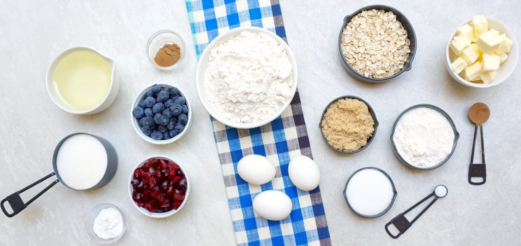 Cherry Blueberry Crumble Cake