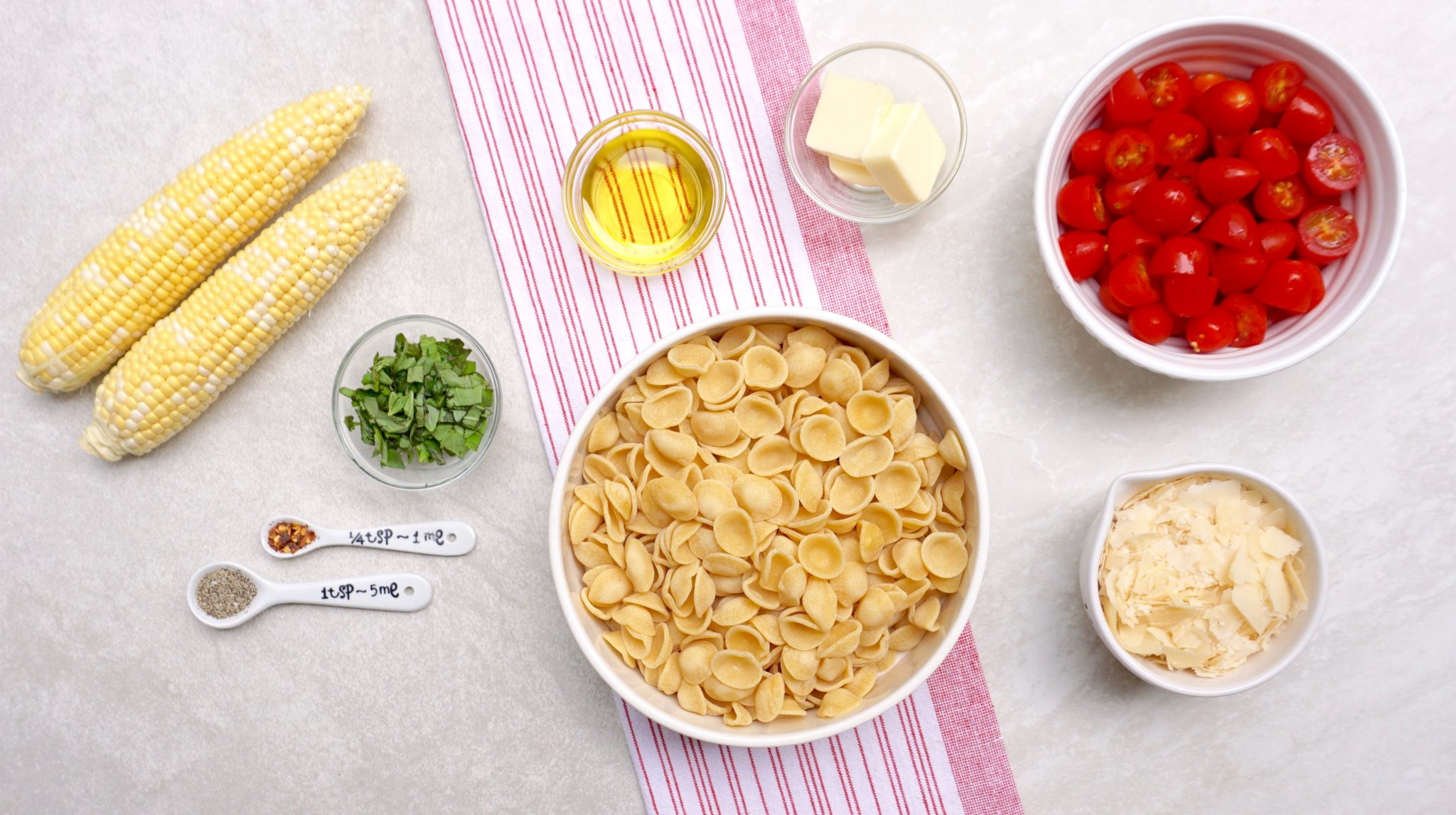 Easy Cherry Tomato Corn Orecchiette Pasta Recipe