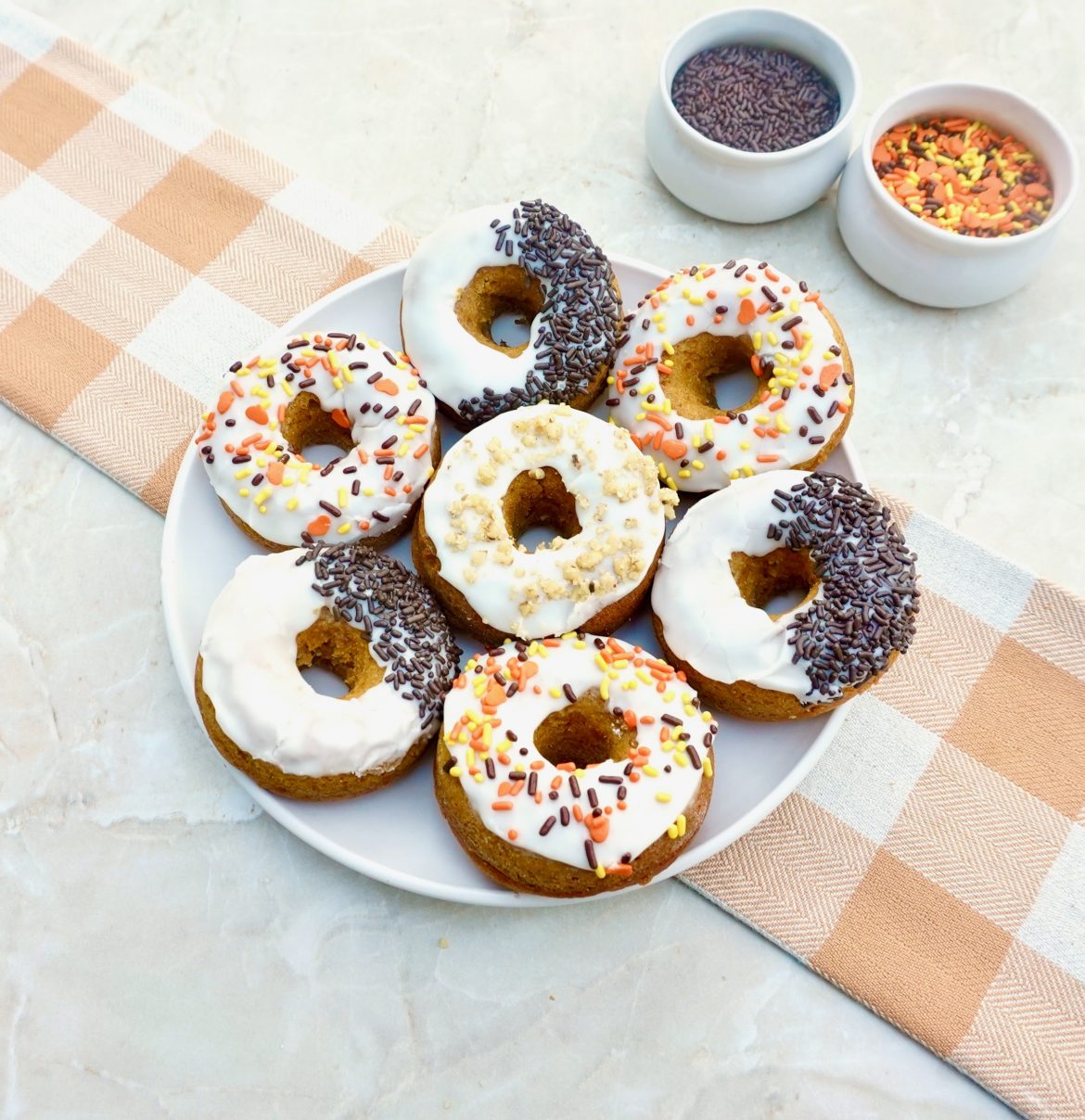 Easy Fall Pumpkin Baked Donuts with Sugar Glaze