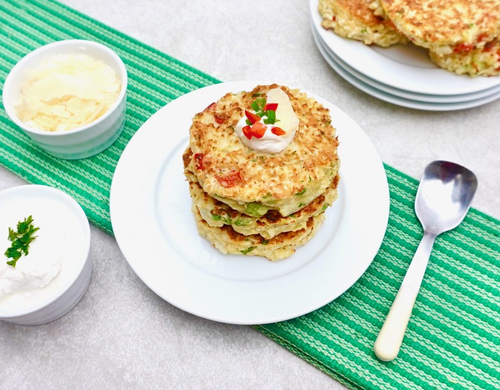 Cheesy Cauliflower Fritters