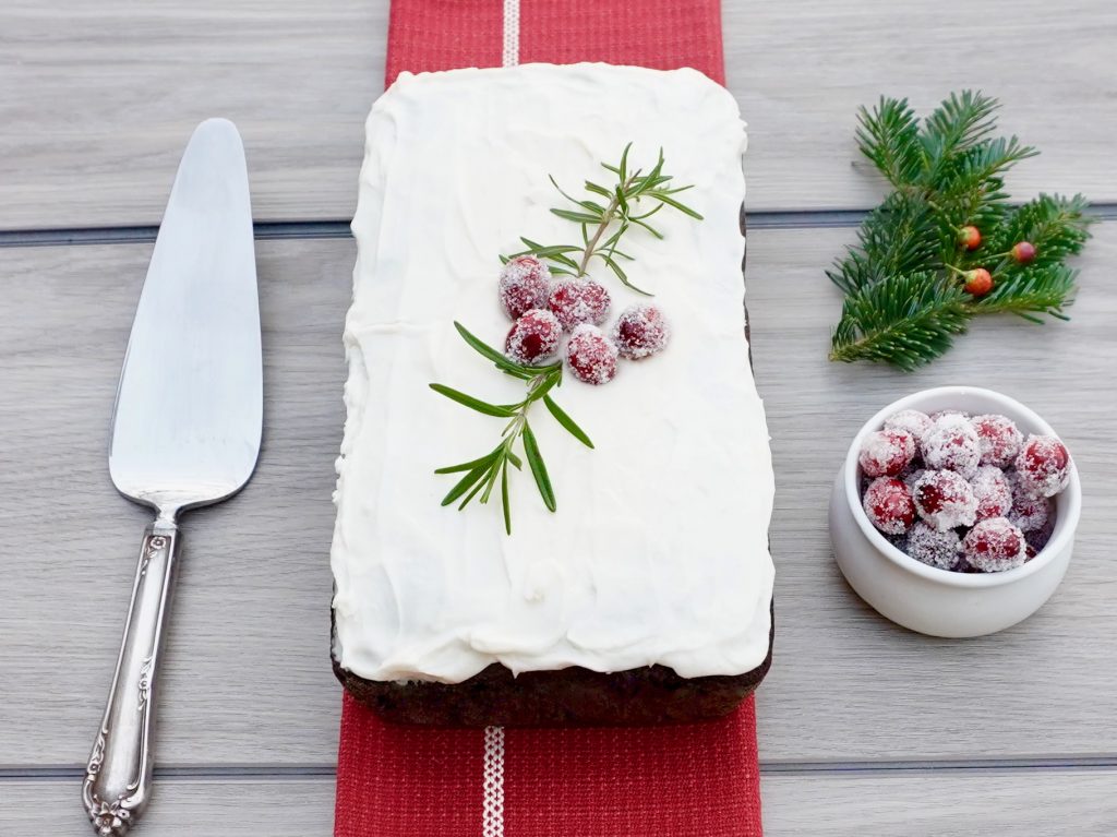 Cranberry Gingerbread Cake