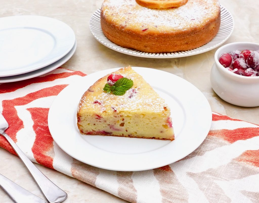 Cranberry Orange Ricotta Cake