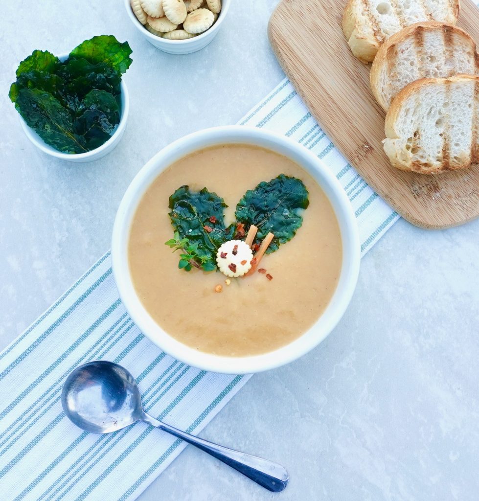 Turnip Crispy Kale Soup