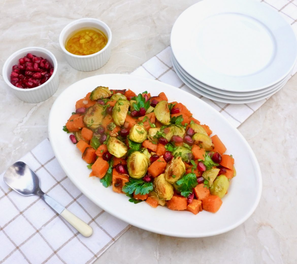 Roasted Butternut Brussel Sprout Salad