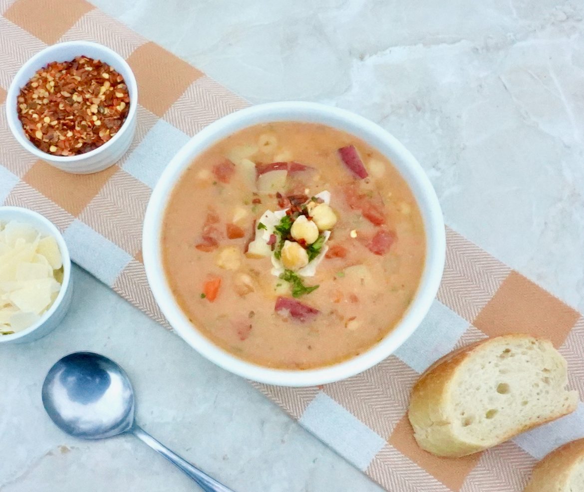 30 Minute Healthy Chickpea Vegetable Soup Recipe