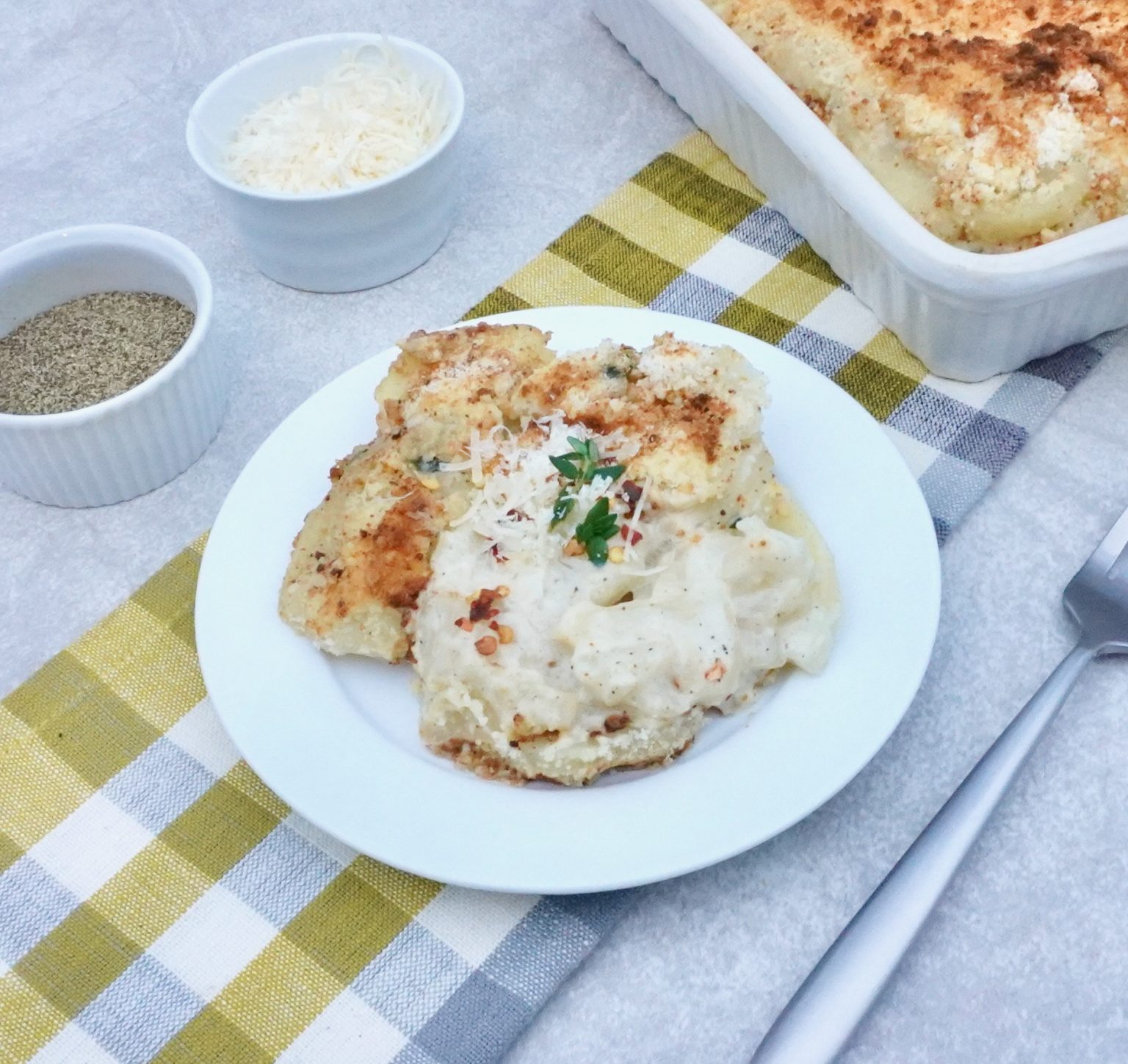Parmesan Scalloped Potatoes are a delicious, creamy side dish.