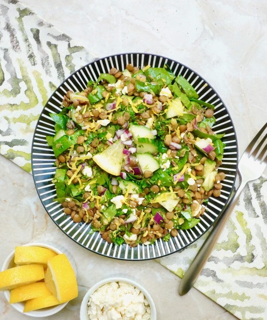 Lentil Spinach Salad