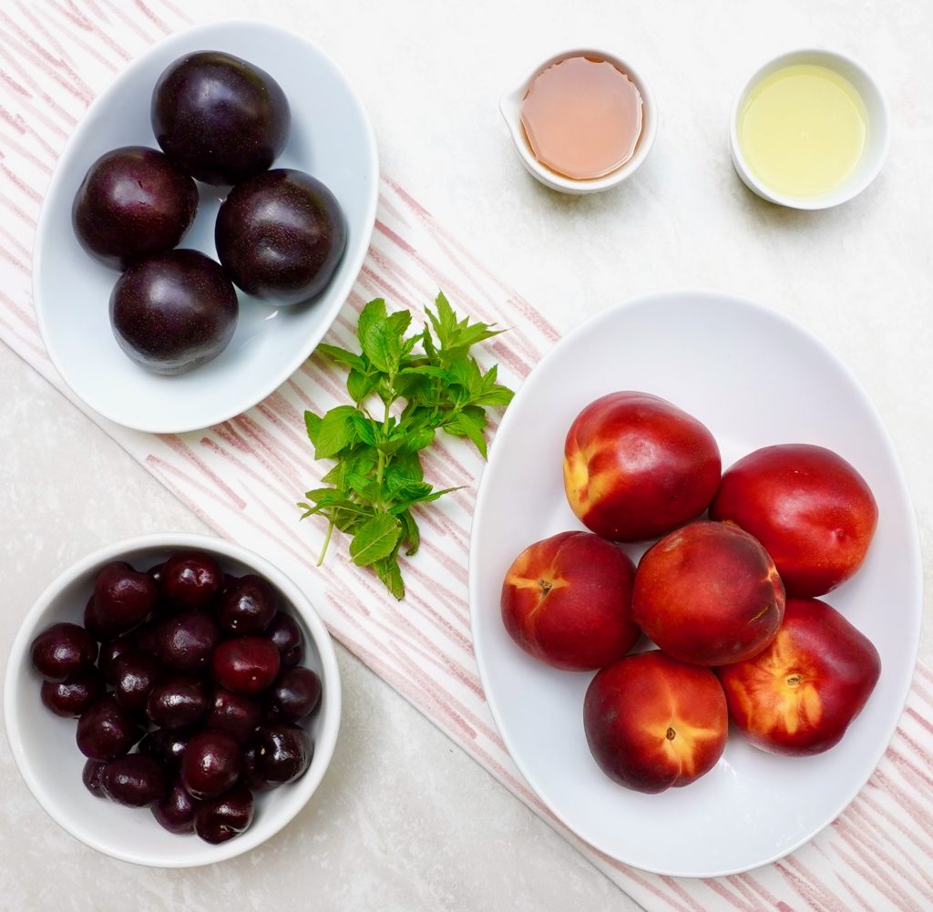 Honey Lime Stone Fruit Salad